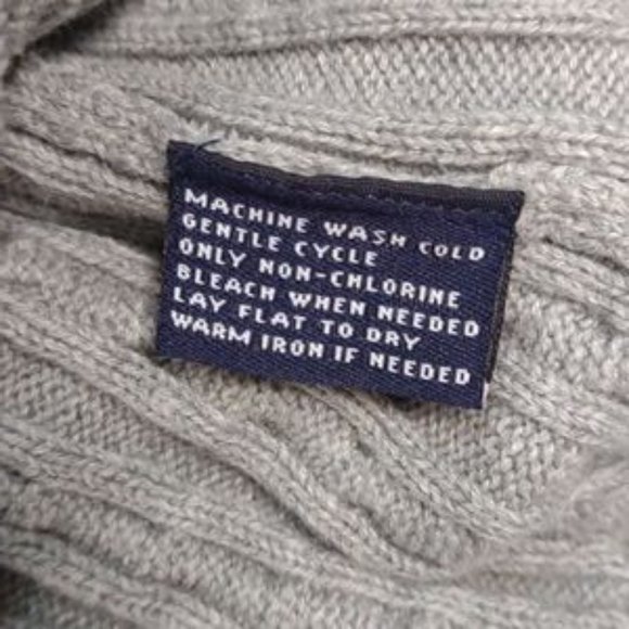 FREE with Bundle American Living 100% Cotton Grey Cable Knit Turtleneck Size XL - Picture 6 of 13